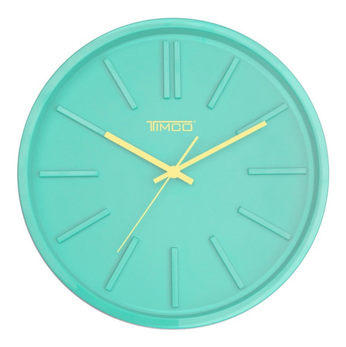 Reloj De Pared Minimalista Verde Timco