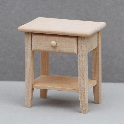 2 X 1/12 Dollhouse Night Stands Con Cajón Dollhouse Mesitas