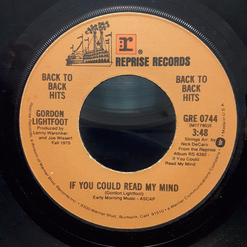 Gordon Lightfoot - If You Could Read My Mind - Sencillo 7