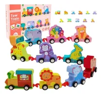 Comprar Tren De Madera De 11 Animales Conectables Didáctico -12