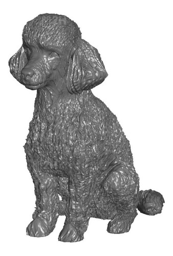 Estatua Figura Perro Poodle Caniche 40cm Diseño Deco Caba