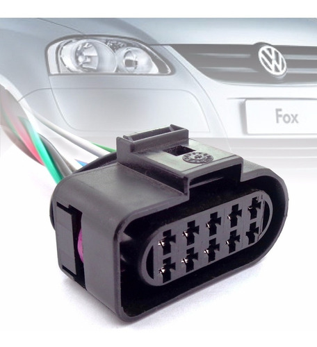 Conector Plug P/ Farol Fox Crossfox Spacefox 2010 2009 2008