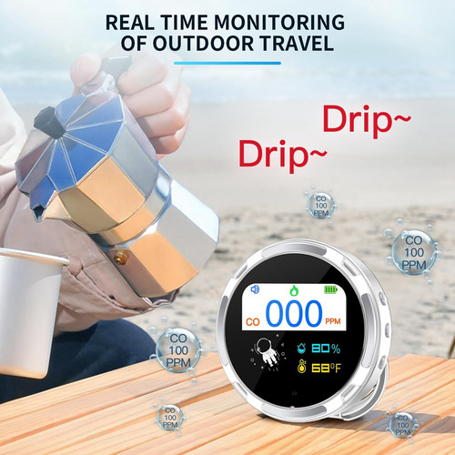 Detector De Alarma De Monóxido De Carbono Hd10 Portátil Domé