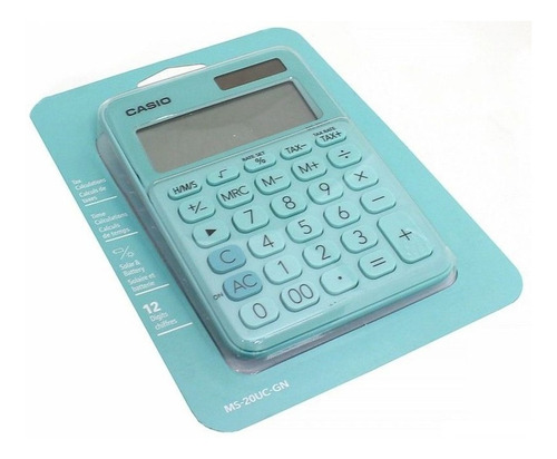 Imagen 5 de 8 de Calculadora De Escritorio Casio Ms-20pk-bu, 12dig, Solar