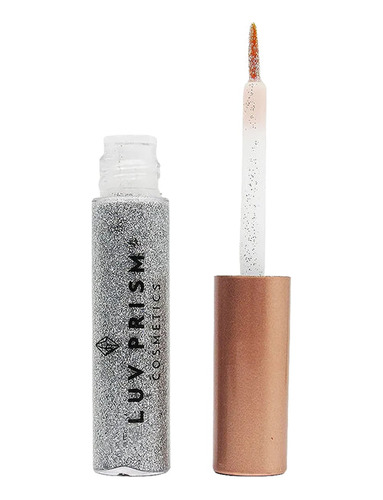 Delineador De Ojos Escarchado Glitter Impermeable Plateado 