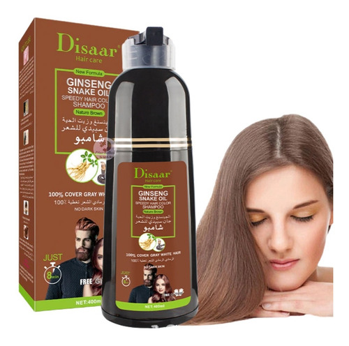 Shampoo Tinte Cubre Canas Marron Con Ingredientes Naturales