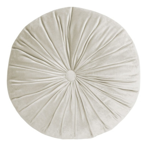 Cojin Velvet Redondo Beige 40x40 Cm Marca Palermo