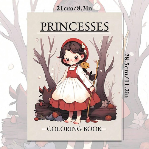 Libro: Princesas Para  Colorear Para Niñas De 3 A 7 Años