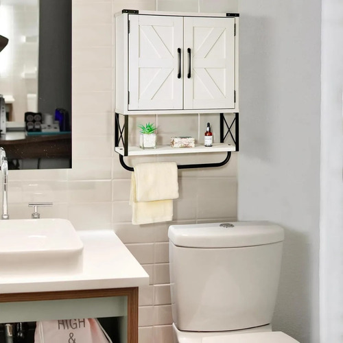 Armario De Almacenamiento Baño De 3 Niveles Blanco