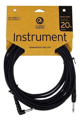 Planet Waves Pw-cgtra-20 Cable Instrumento 6.10 M Guitarra