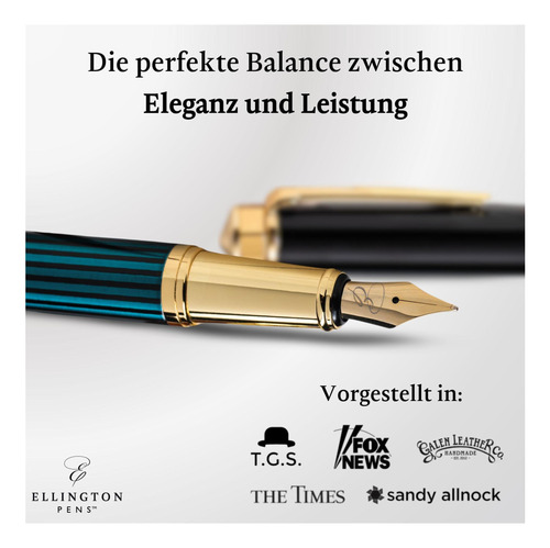 Bolígrafo Ellington De Lujo, Elegante Fuente Y Tinta Fluida