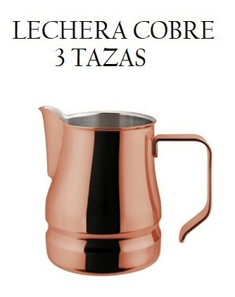 Jarra Pitcher Barista, Arte Latte 3 Tazas Cobre