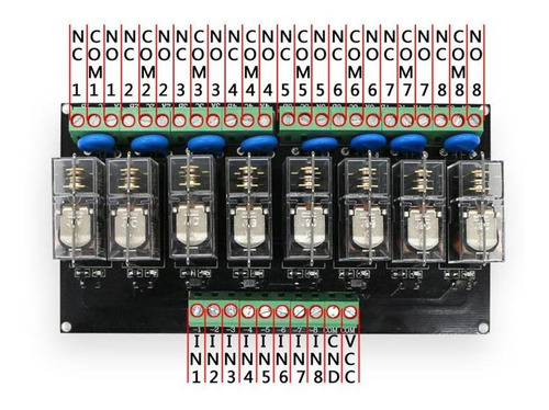 Dc 24v 10a Pnp Módulo De Control De De 8 Canales