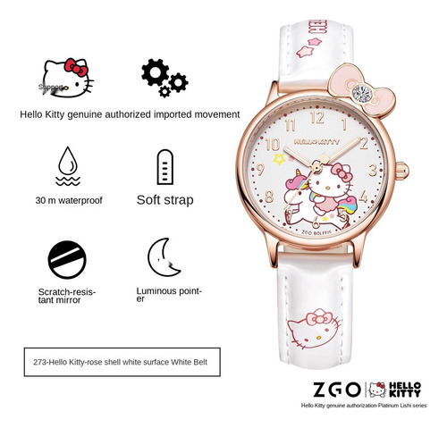 Reloj Infantil Original Y Genuino De Sanrio Hello Kitty Quar