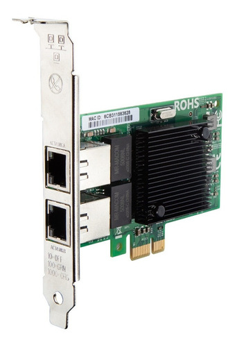 Tarjeta Placa de Red Dual Port RJ45 1.25GbE PCIe 1.0 X1 Intel 82571 1GbE Gigabit Pfsense Proxmox Vmware FreeBSD Windows Server