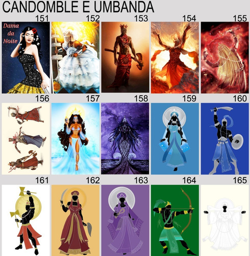 Kit 10 Placas Decorativas Umbanda Candomblé Orixás