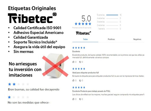 Imagen 4 de 9 de 12 Rollos Etiqueta Térmica 2x1 (51x25 Mm) Full 1000 Pzs C/u