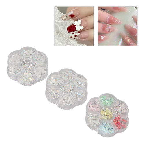 Strass Decorativo Elegante Para Uñas, 3 Cajas