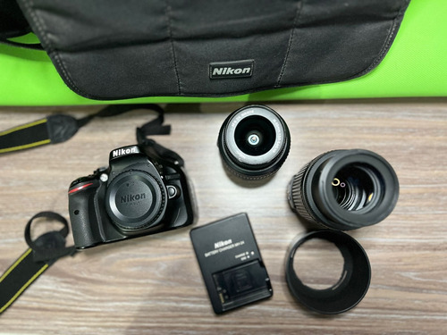  Nikon Kit D5200 + Lente 18-55mm Y 55-200 Vr Dslr