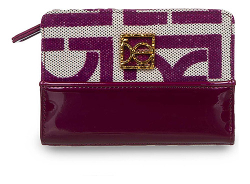 Cartera Cloe Para Mujer Chica Flap Charol Color Multicolor