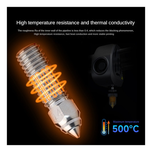 I3dp M774 Boquilla Cromo Zirconio Alto Fluj K1 Max Cr M4 0.6