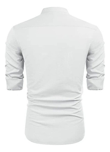 Camisas De Guayabera Cubana Para Hombre, De Lino, Casual, Co