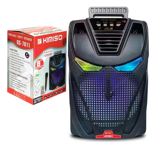 Parlante Portátil Bluetooth Kimiso Qs-7811 8 Rgb Css