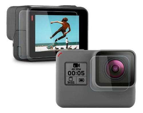 Película De Vidro Gopro Lente Hero 5 6 7 Black