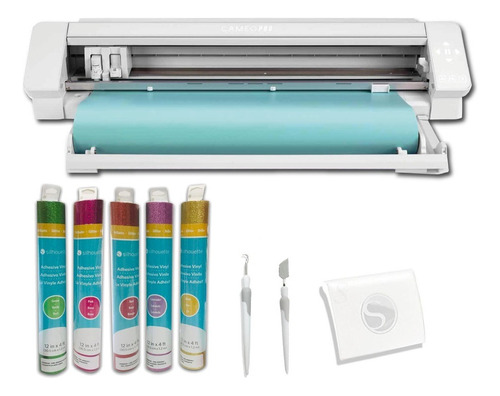 Kit Completo De Plotter De Corte Cameo 4 Pro Blanco 