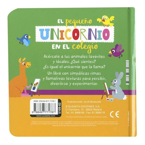 Imagen 4 de 7 de Libro El Pequeño Unicornio En El Colegio Con Texturas Edu