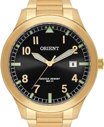 Relógio Orient Masculino Dourado - Mgss1181 P2kx