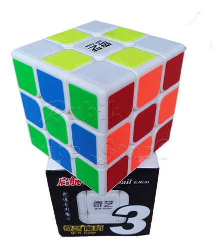 Cubo Rubik 3x3 Sail Qiyi Cube Profesional Speed Blanco 6cm