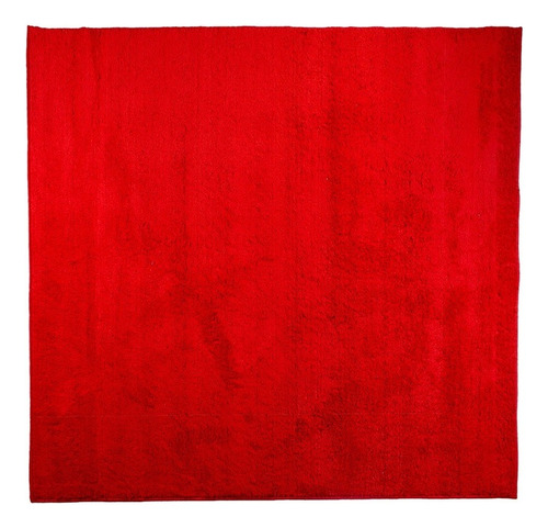 Tapete Pratatêxtil Quadrado 1,00m X 1,00m Antiderrapante Cor Vermelho Desenho do tecido Vermelho