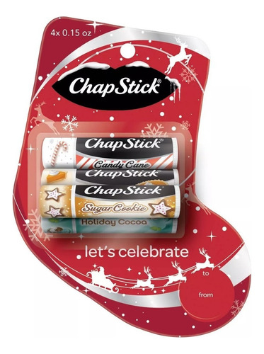 Bálsamo De Labios Chap Stick 4 Pzs Bota De Navidad