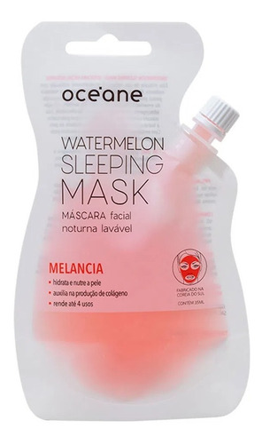 Máscara Facial Noturna Com Melancia Sleep Mask 35ml Océane Tipo de pele Mista