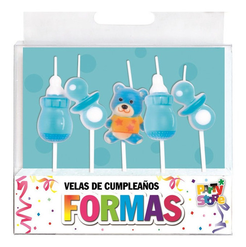 Velas Formas - Set Mi 1er Añito Varon X 5 Piezas