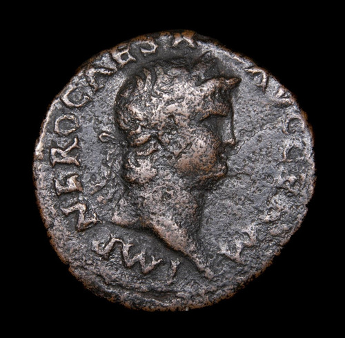 Italia Roma Emperador Nerón Ae As 54/68 Ceca Roma