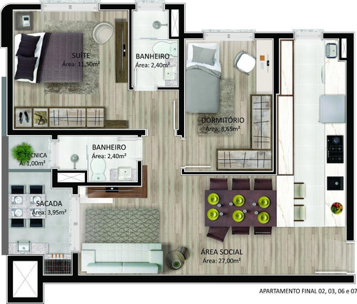 Imagem 7 de 14 de Apartamento À Venda, 56 M² Por R$ 300.548,41 - Panazzolo - Caxias Do Sul/rs - Ap0189