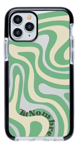 Funda Para iPhone Con Tu Nombre Para Mujer Curvas Verde