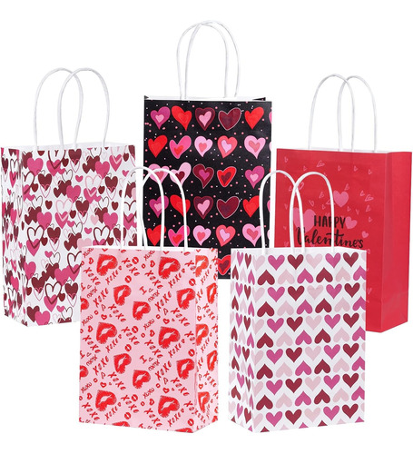 16 Bolsas De Papel Kraft Para Fiestas Decoración De Regalos