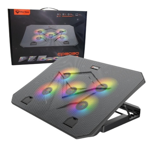 Cooler P/notebook Meetion Cp3030 Retroiluminacion 5 Fans Rgb