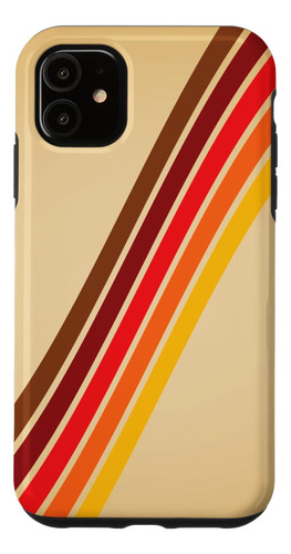 iPhone 11 Colorido Diagonal Stripes Retro Vintage 70s 80s Es