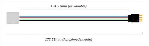 Imagen 4 de 4 de Kit 5pz - Cable Conector Tiras Led A Pines - Rgb Multicolor