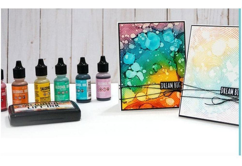 Pintura Al Alcohol Tim Holtz Rosa 1 Tinta Arte Vidrio Papel