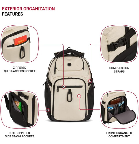 Mochila Para Computadora Portátil Swissgear Endure, Caqui Vi