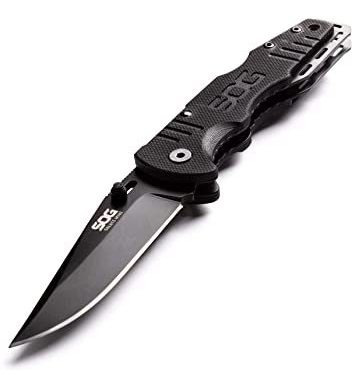 Imagen 2 de 3 de Navaja Sog Salute Mini Black G10