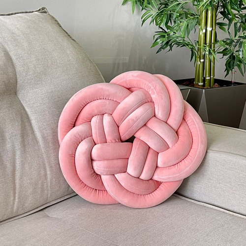 Almohadón Knot Nudo Rosa Ø 30cm