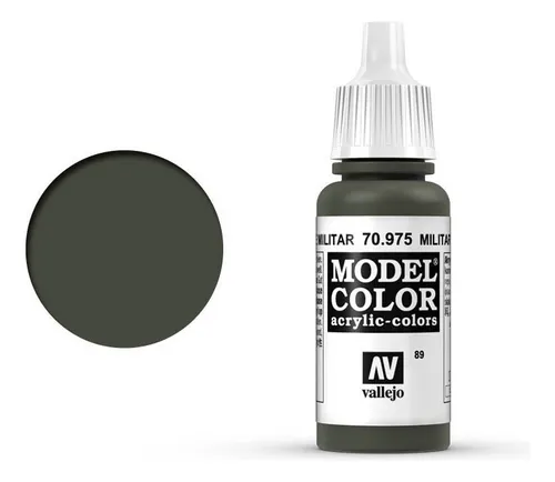 Vallejo Model Color 17ml Pintura Acrílica Color 89 Verde Militar 70.975