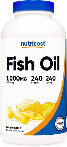 Original Nutricost Fish Oil Omega 3, 1000mg, 600mg