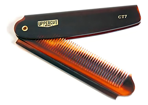 Uppercut Deluxe Ct7 - Peine De Bolsillo Abatible, Concha De